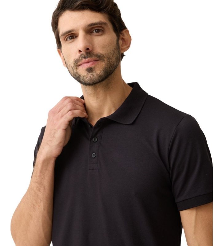 Camisa Polo Básica Masculina De Algodão Pima Opus