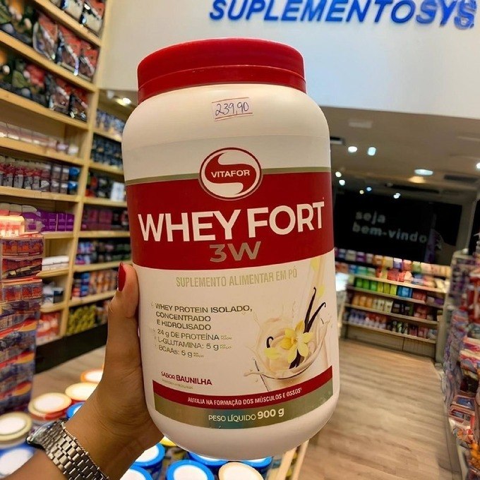 Whey Fort 3W Baunilha 900g Vitafor