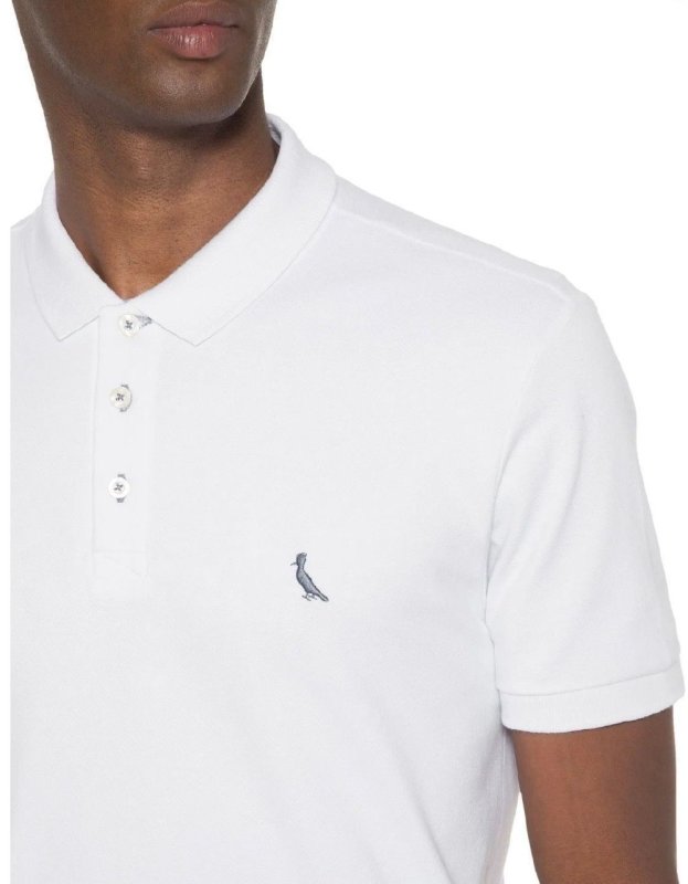 Polo Masculina Piquet Básica - Branco