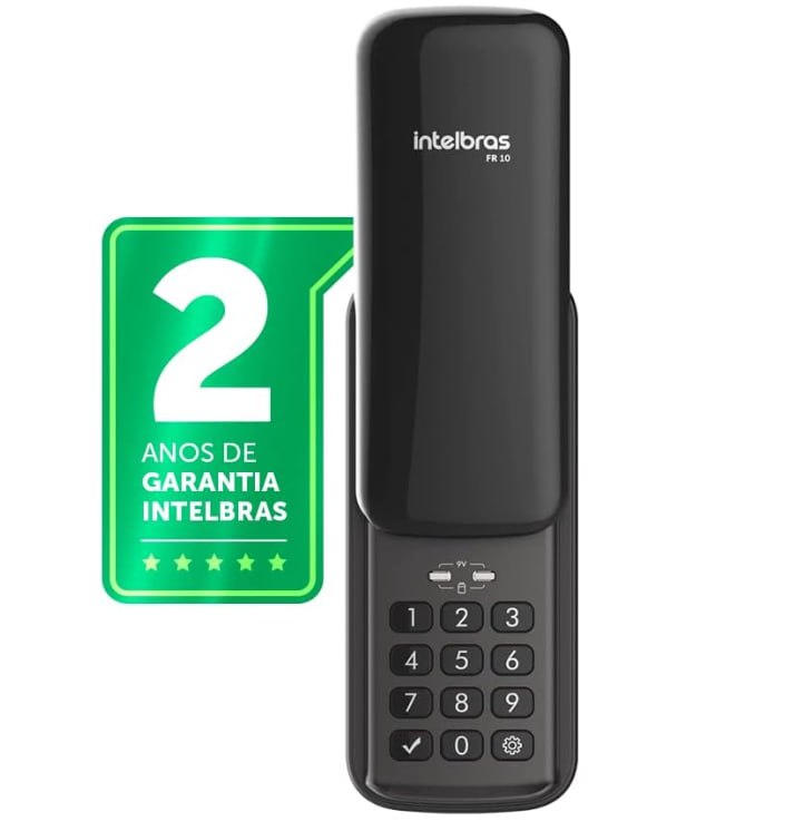 Fechadura Digital Para Uso Interno e Externo FR 10 Preto Intelbras