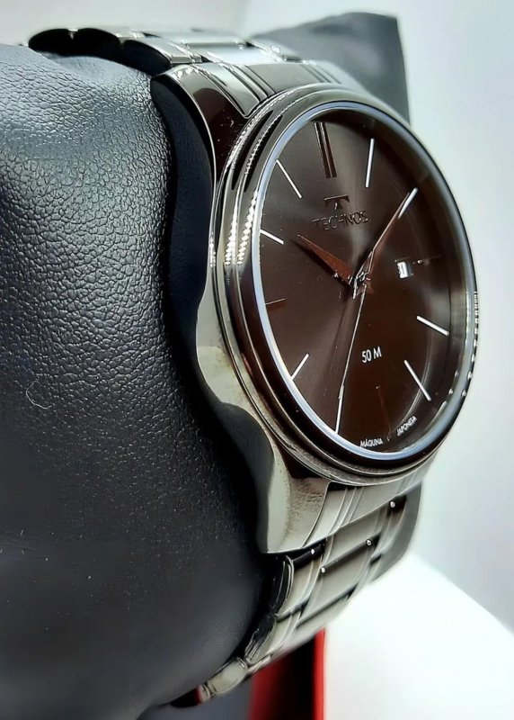 Relógio Technos Masculino Quartzo Grafite 42mm Aço Resistente à Água