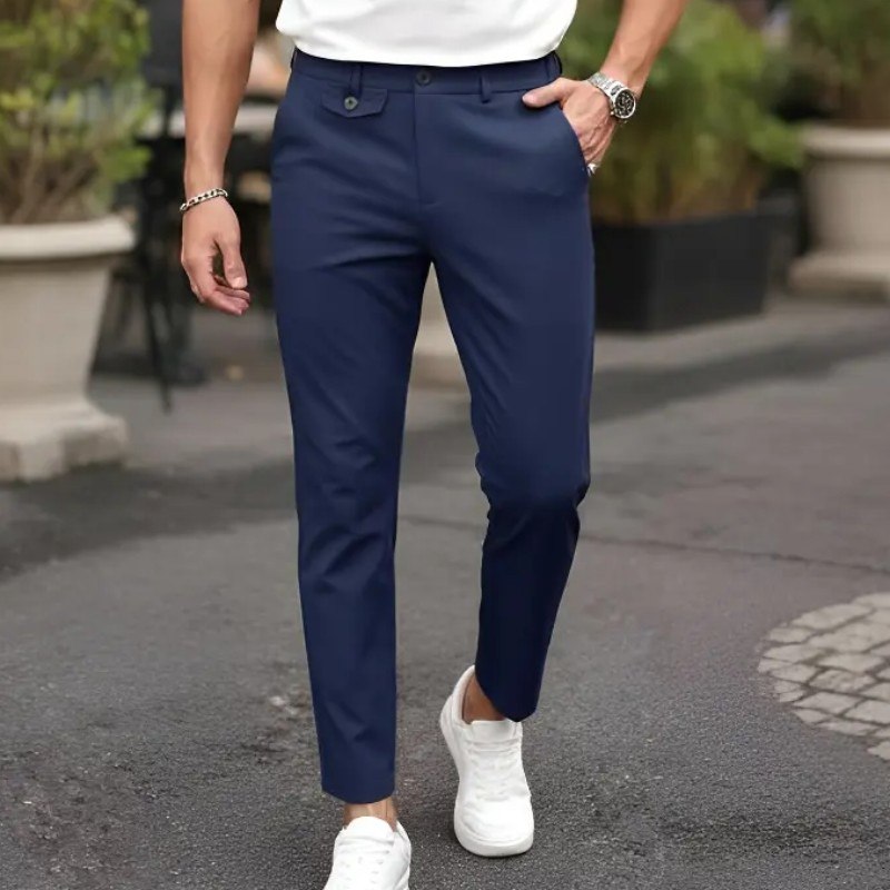Calça Masculina Alfaiataria Italiana Moderna Social Aba