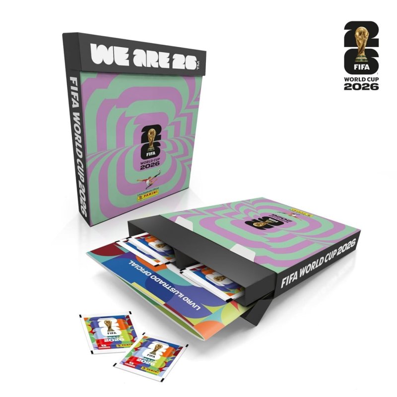 Copa do Mundo da FIFA 2026™ Box Fliptop com Álbum e Envelopes de Figurinhas FIFA WORLD CUP 2026