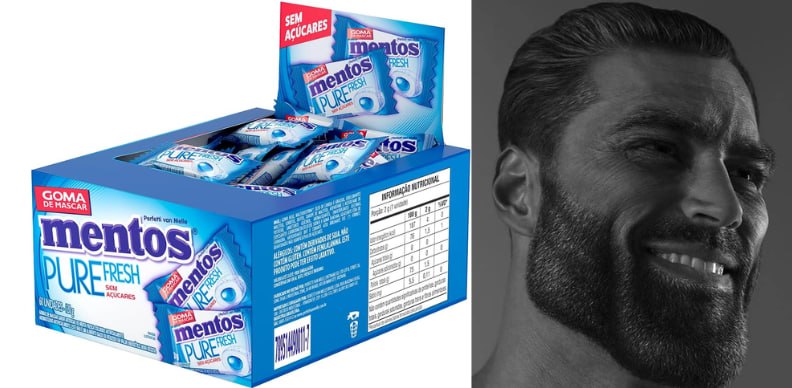 Gomas de Mascar Mentos Sem Açúcar
