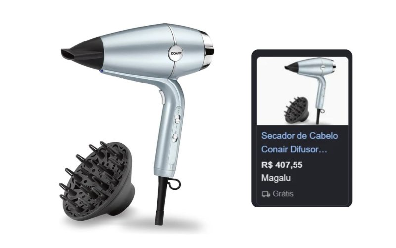 Secador Com Difusor Conair Hydro-Fusion