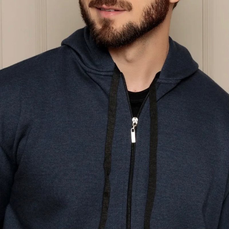 Casaco Moletom Blusa De Frio Masculino Ziper Aberto
