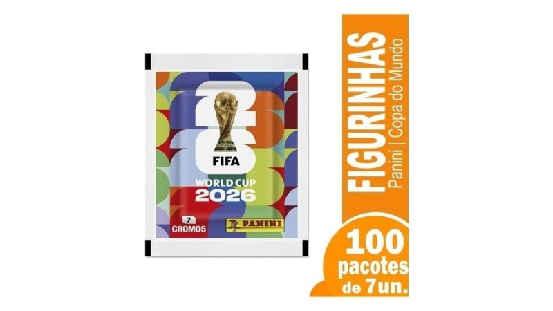 700 Figurinhas Panini da Copa do Mundo 2026 - 100 Envelopes com 7 Figurinhas Display
