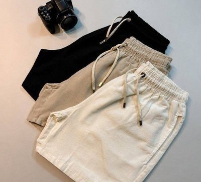 Kit 3 Shorts De Linho Masculino Bermuda Leve Praia Verão