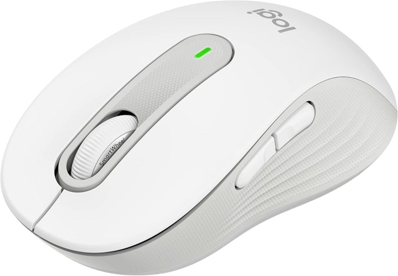 Logitech Signature M650 - Mouse Sem Fio Compacto Clique Silencioso - Branco