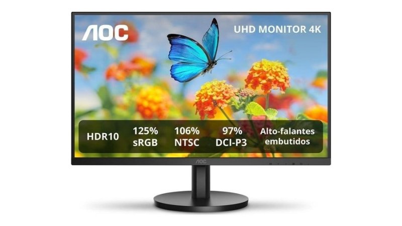 Monitor 27 4K U27B3A/57 HDR10 Alto falantes Integrados Bivolt AOC
