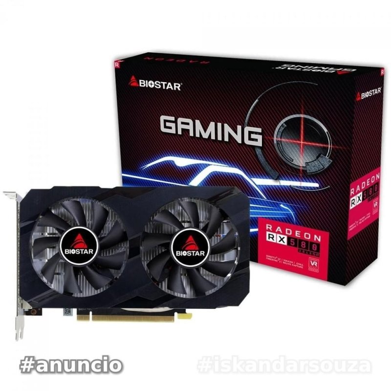 Placa de Vídeo Biostar AMD Radeon RX 580 2048SP, 8GB, GDDR5, 256 Bit