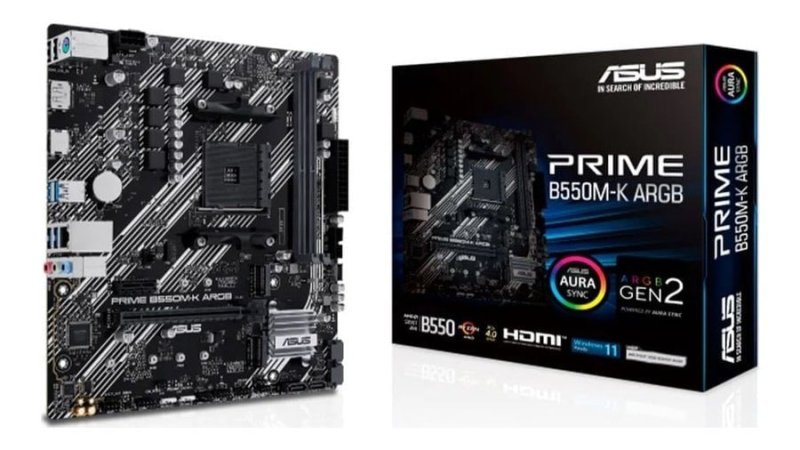 Placa Mãe Asus Prime B550M-K ARGB