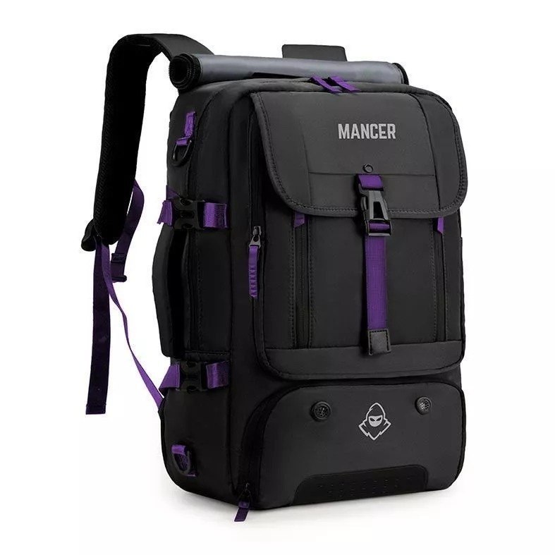 Mochila Mancer Kairos, Preto e Roxo, MCR-KROS-BL01