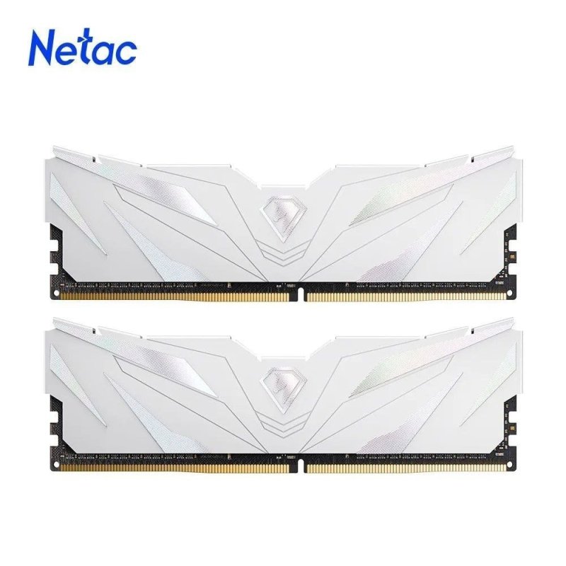 Memória RAM Netac 16GB (2x8GB) DDR4 3200MHz Branca