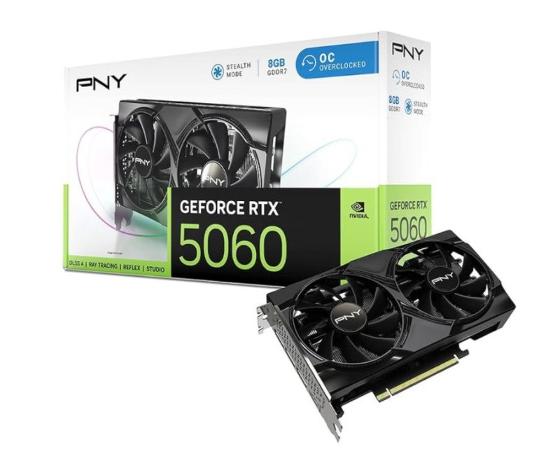 PNY RTX 5060 8GB DUAL FAN OC BLACKWELL