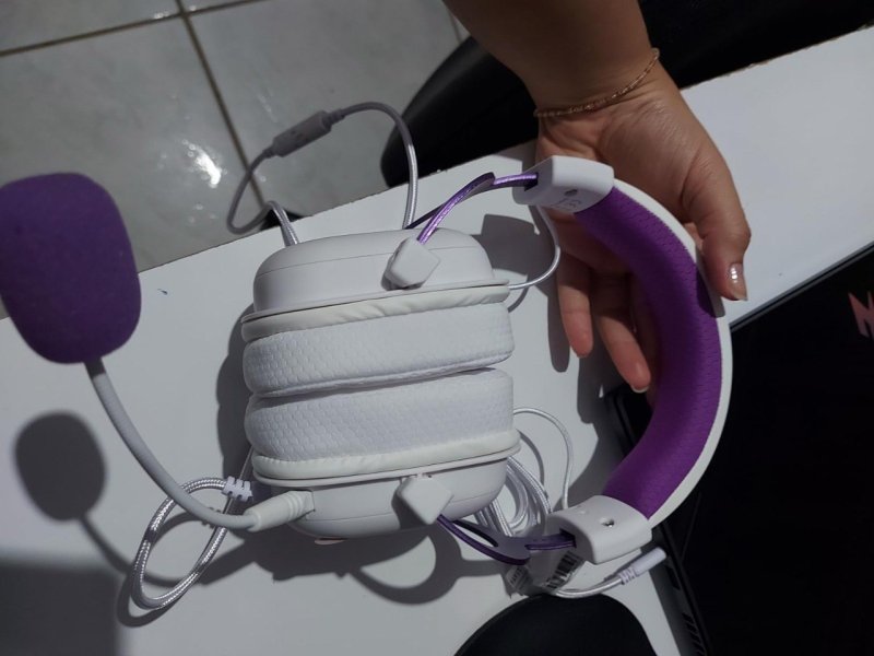 Havit Headphone Fone de Ouvido H2002d Purple, Gamer, com Microfone, Falante 53mm, Plug 3, 5mm