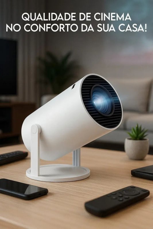 Mini Projetor Davely HY300 4K Android com Wi-Fi e Bluetooth