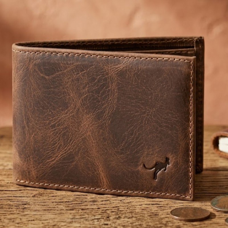 Carteira Masculina Slim Pequena Luxo Couro Legítimo Natural