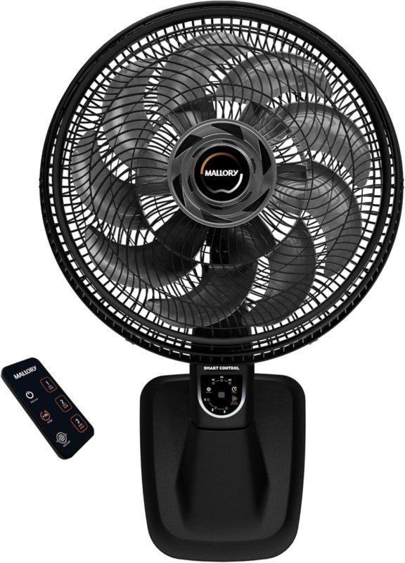 Mallory Ventilador de Parede Smart Control - 140W 15 Pás Oscilação