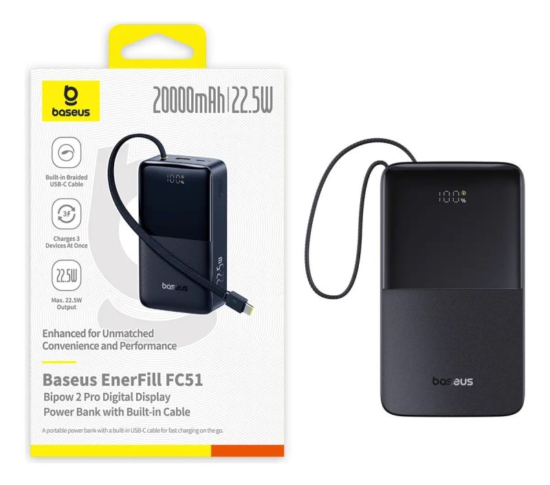 Baseus Turbo Bipow2 Pro 20000mAh 22.5W - Preto