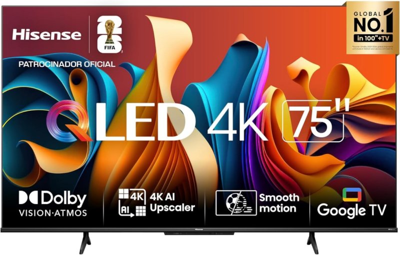 Hisense Smart TV UHD 4K QLED 75" 75Q6N Google TV