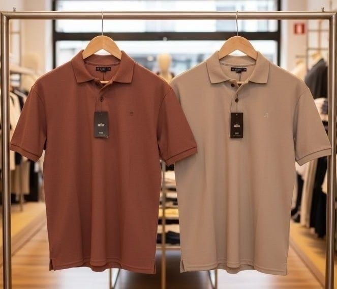 Kit 2 Camisas Masculinas Polo Piquet Casual Elegance