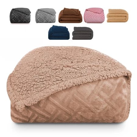 Coberdrom Edredom Manta Queen Aveludado com Sherpa Soft Dupla face