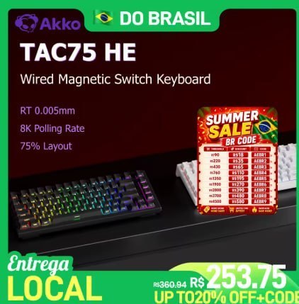 Teclado Magnético AKKO Tac75 He