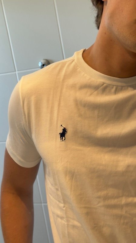 Camiseta Ralph Lauren Custom Fit Branca