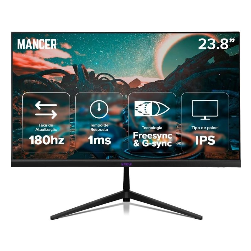 Monitor Gamer Mancer Valak Z3HS, 23.8 Pol, IPS, QHD - 2560x1440, 1ms, 180Hz
