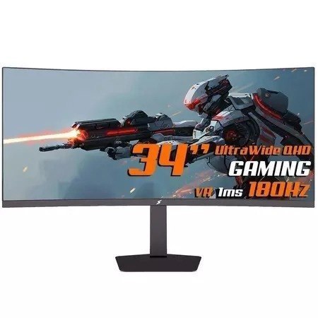 Monitor Gamer SuperFrame Enterprise, 34 Pol, Curvo, UltraWide Quad Hd, VA, 1ms, 180Hz