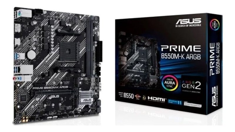 Placa Mãe Asus Prime B550M-K ARGB