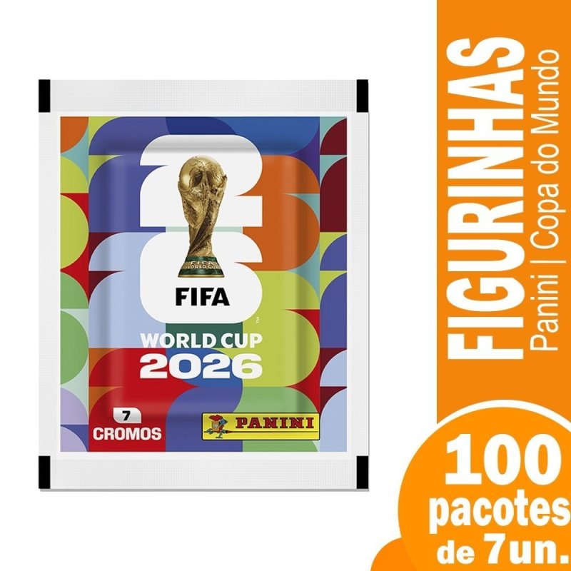 700 Figurinhas Panini da Copa do Mundo 2026 100 Envelopes com 7 Figurinhas Display
