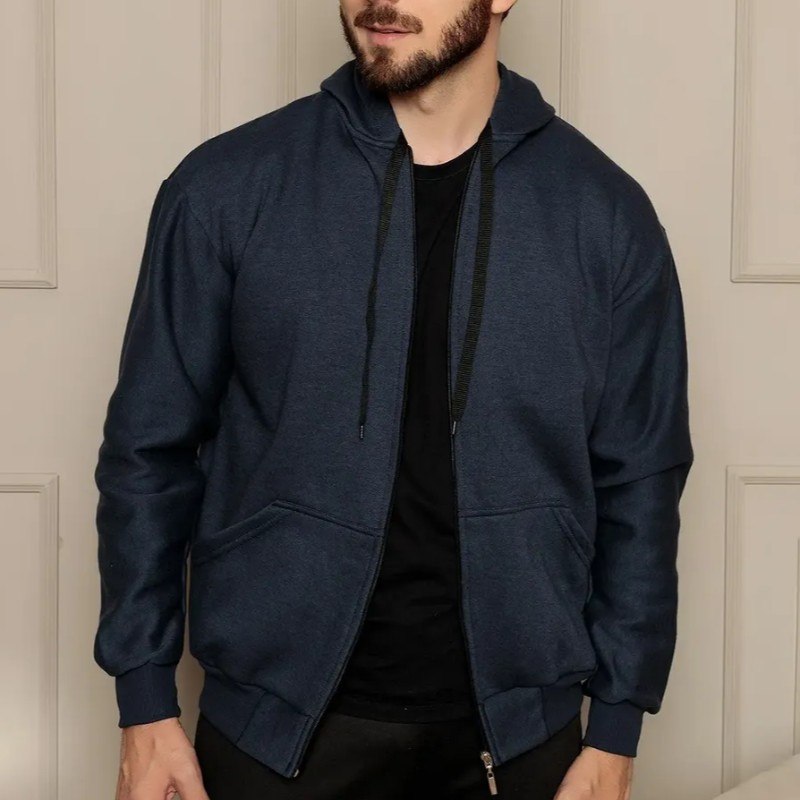 Casaco Moletom Blusa De Frio Masculino Ziper Aberto