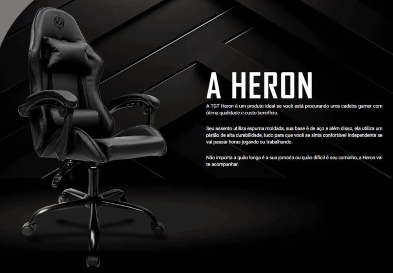 Cadeira Gamer TGT Heron, Preta