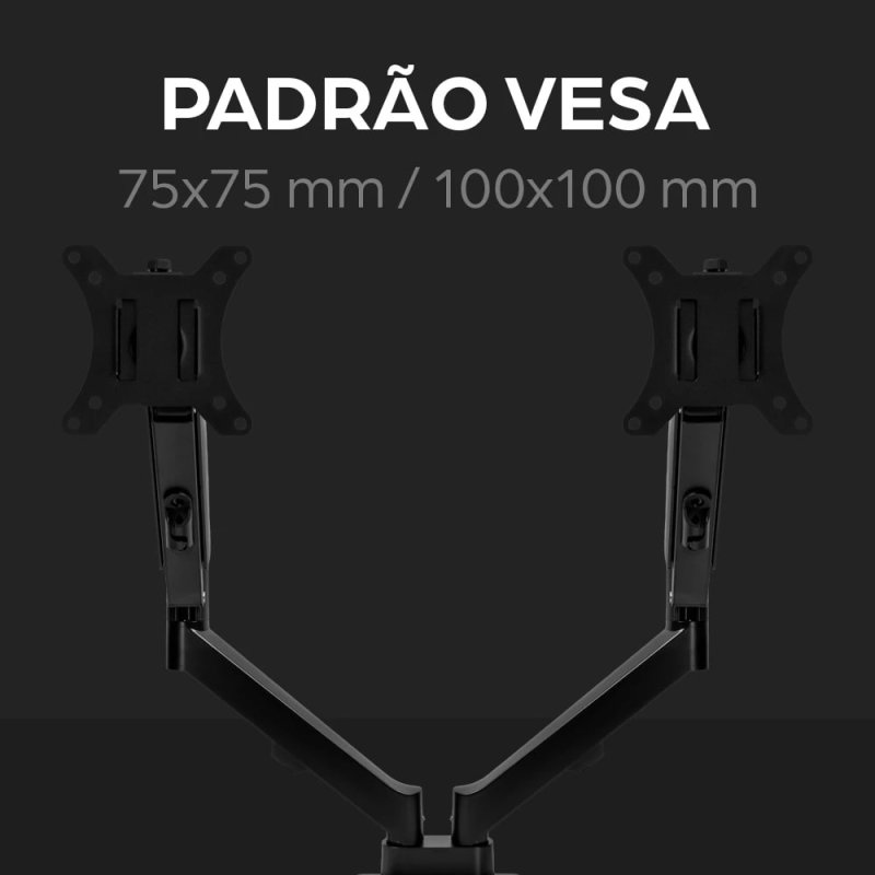 Suporte Articulado Para Dois Monitores Zinnia Nimbo 210