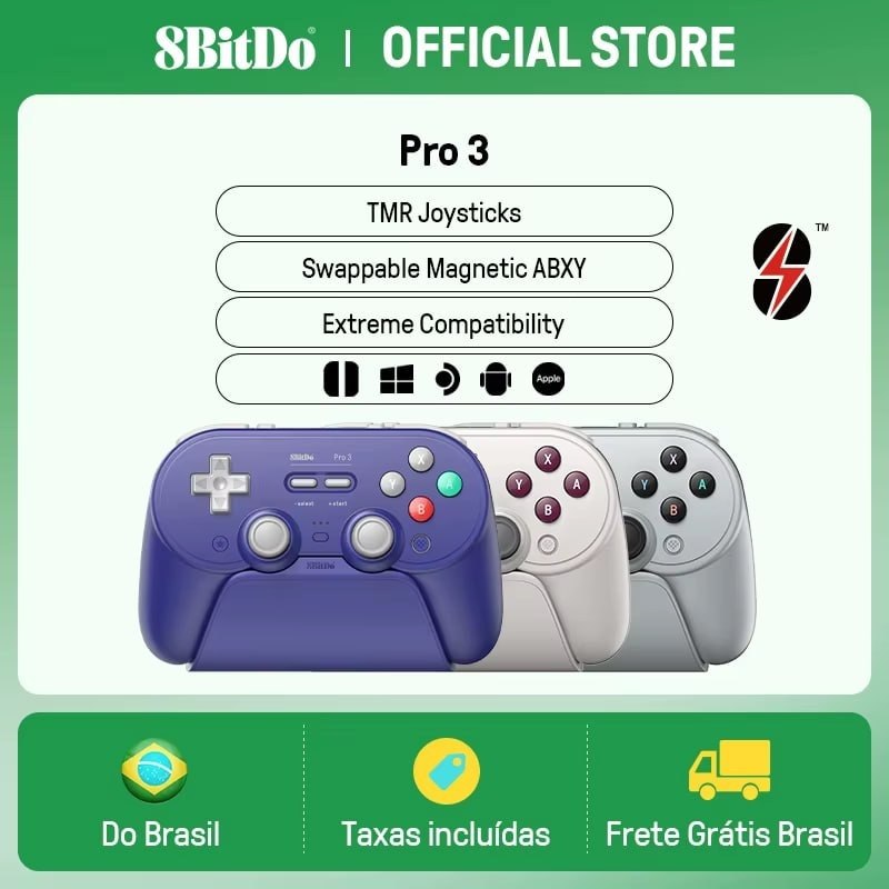 8BitDo Pro 3 Wireless (Anti-Drift / Multiplataforma)