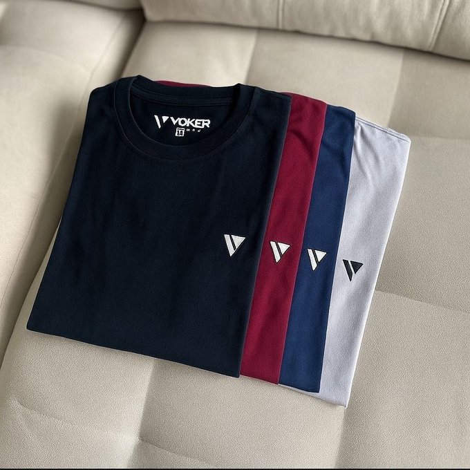 Kit 5 Camisetas Slim Masculina Camisas Voker 100% Algodão