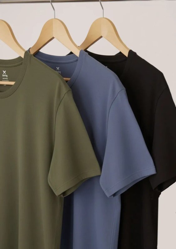 Kit Com 3 Camisetas Masculinas Básicas Slim Hering