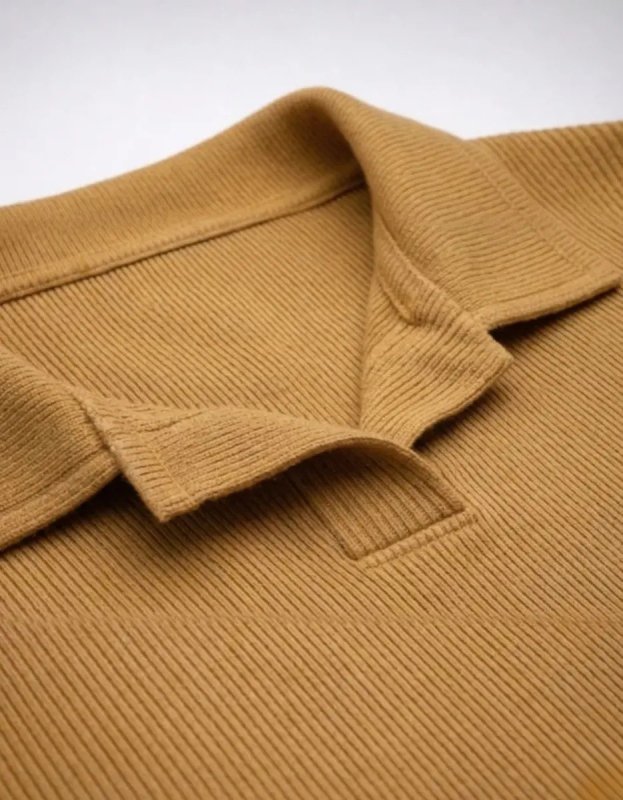 Camisa Polo Texturizada Sem Botão