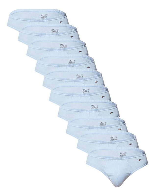 Kit Com 10 Cuecas Slip Algodão Zorba