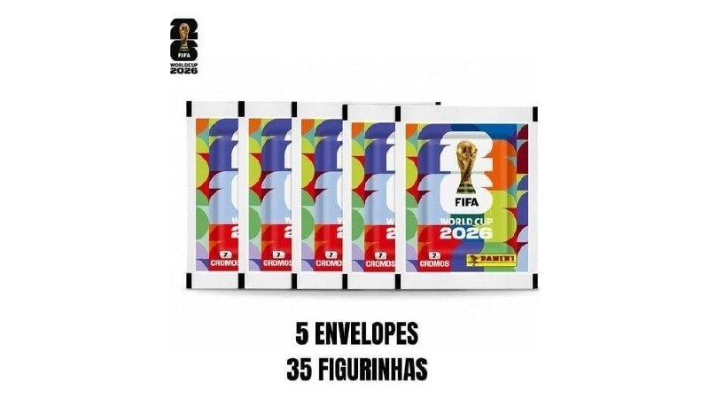 KIT Figurinhas Copa 2026 5 Envelopes 35 Figurinhas