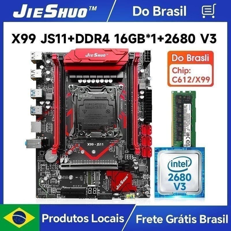 Kit x99 Jieshuo JS11 + 2680v3 + 16GB DDR4