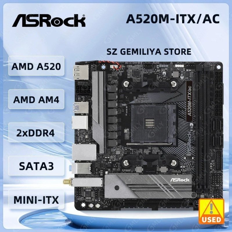 Placa mãe Asrock a520I ITX AC (Usada)