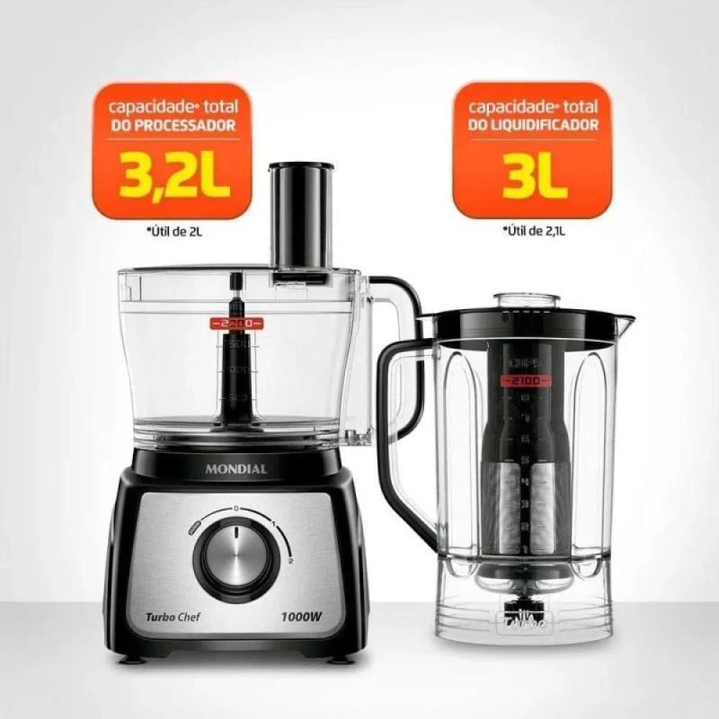 Multiprocessador Turbo Chef Mondial 5 em 1 MPN01B Preto