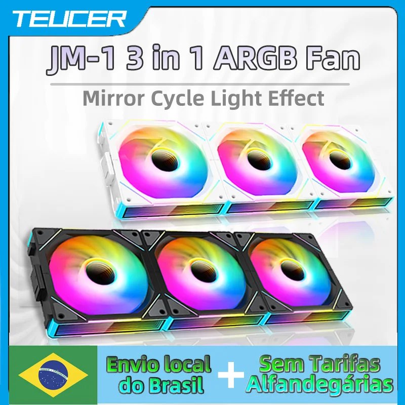 Kit 3x Fans Magnéticas TEUCER JM-1 aRGB 5v 360mm