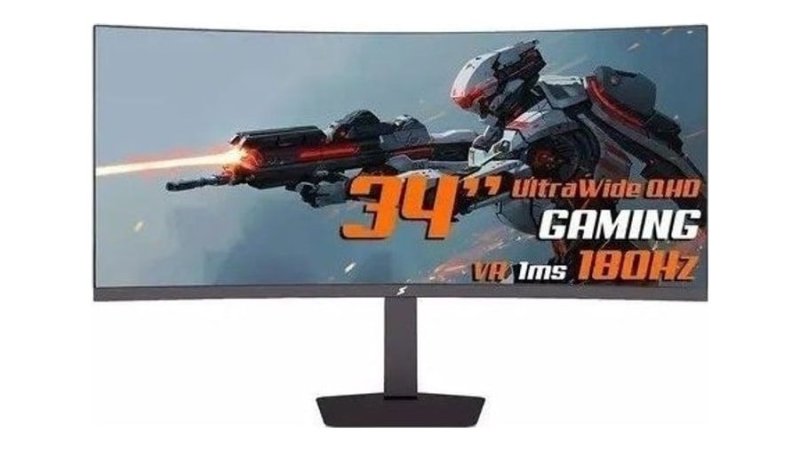 Monitor Gamer SuperFrame Enterprise, 34 Pol, Curvo, UltraWide Quad Hd, VA, 1ms, 180Hz
