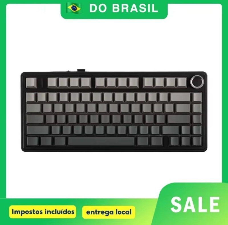 Teclado Mecânico Sem Fio Hotswap Junta Aula F75 75% Layout para Jogos