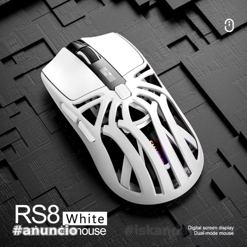 Mouse Gamer SmailWolf RS8 Sensor Innostar 203 73g Trimode Bluetooth fio 2.4g 1K 10000DPI