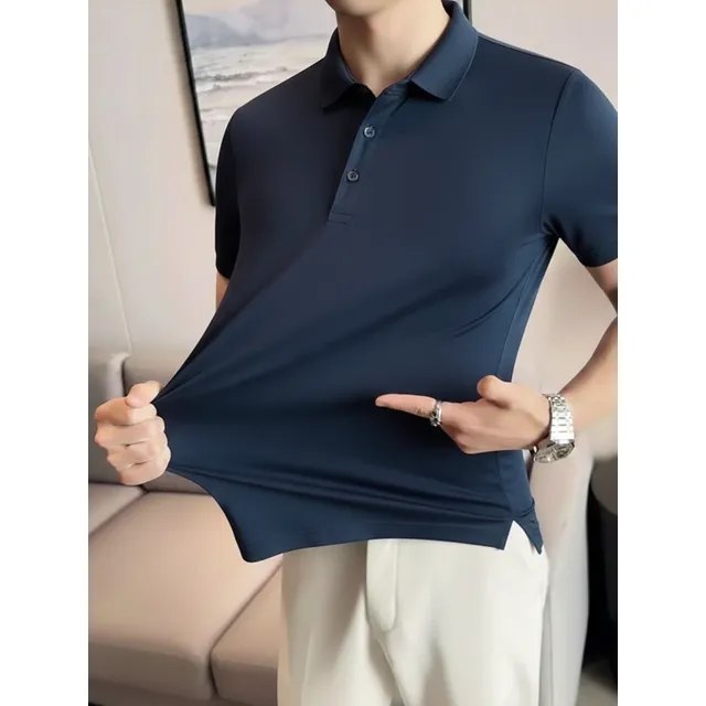 Camisa Polo Alta Qualidade Masculino Tecido Gelado Premium